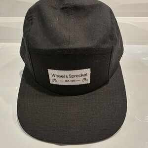Wheel & Sprocket black 5-panel "camper" style hat